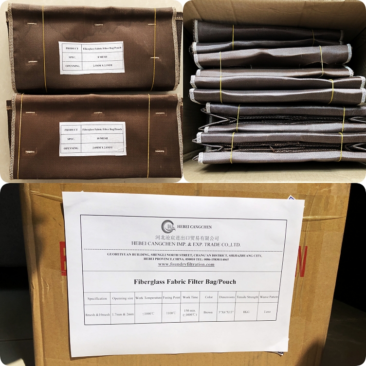 Fiberglass Filtration Pouch/Bag Samples For Our Clients