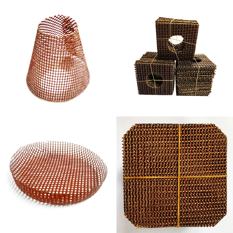 Heteromorphic fiberglass filter mesh for molten metal liquid filtration use