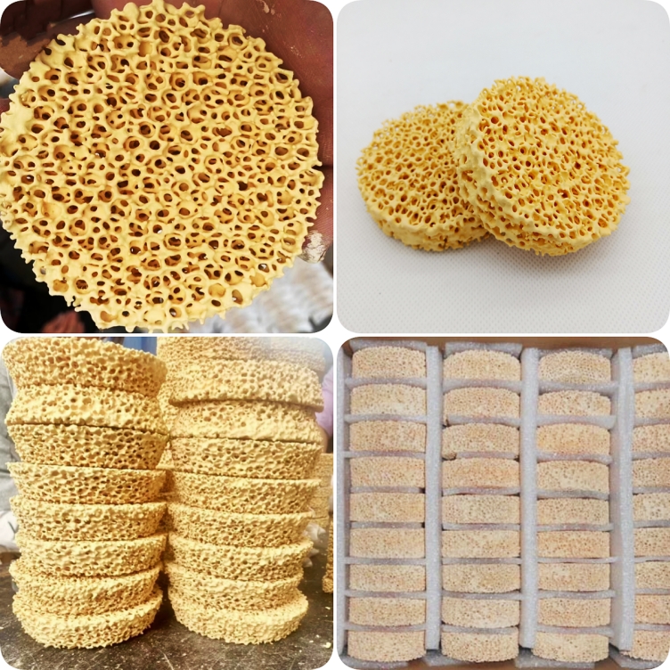 Zirconia ceramic foam filters