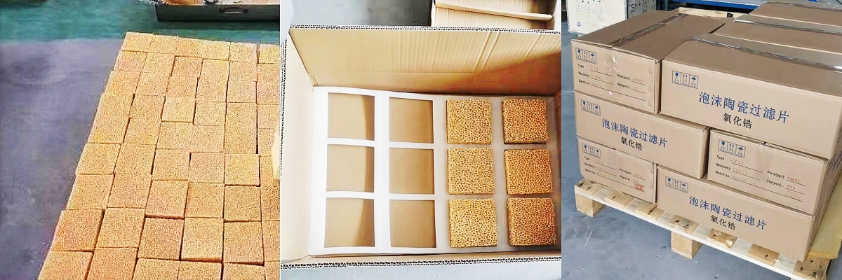 Export Zirconia Ceramic Foam Filter To Our Turkey Clients