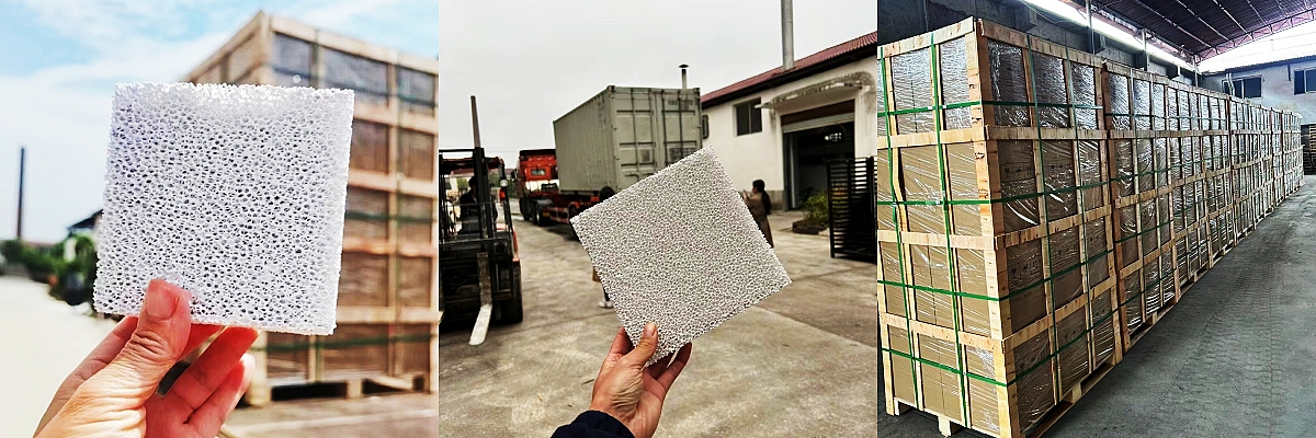 Export Alumina Ceramic Foam Filter To Canada Clients