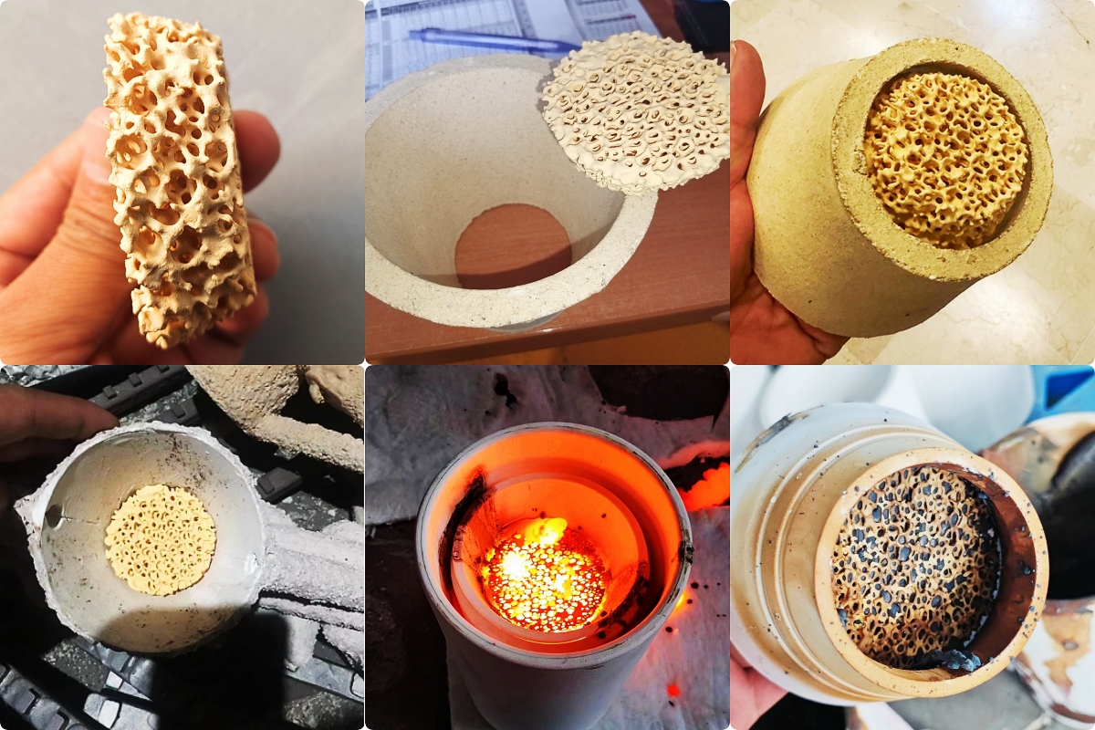 A phosphate-free and high melting point filter-Zirconia Ceramic Foam Filter