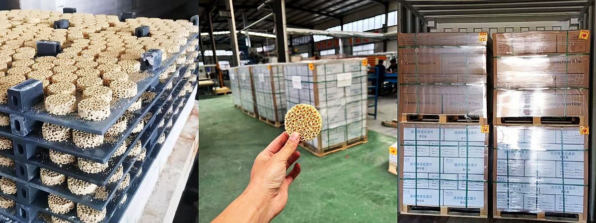 Zirconia and SIC ceramic foam filters exported to Brazil