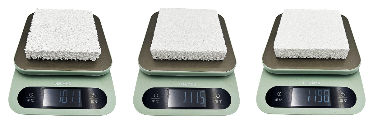 20 40 60 ppi Alumina ceramic foam filters for Canada Client
