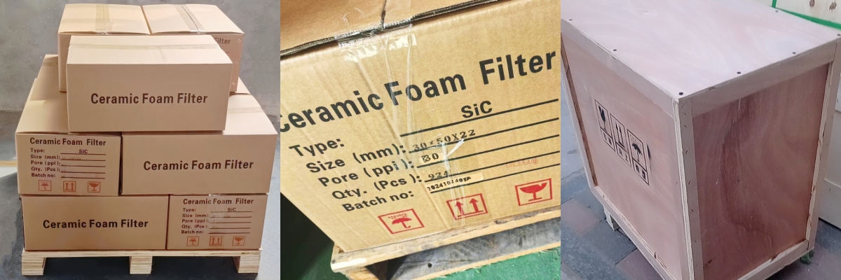 Customized SIC Ceramic Foam Filters For Iron Filtration