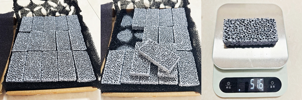 Inspection of SIC ceramic foam filters for Iron filtration