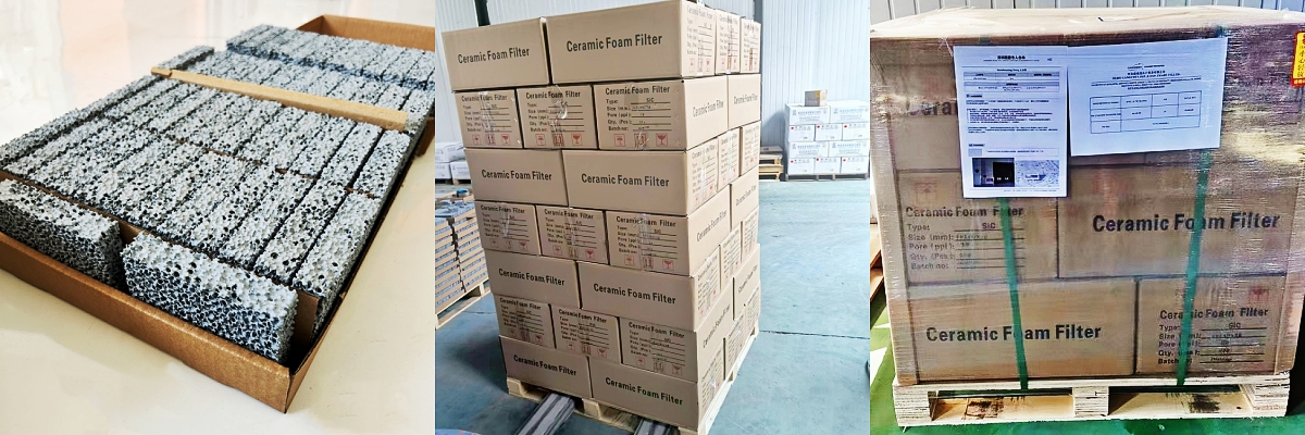 Silicon Carbide ceramic foam filter for Ductile Iron and Grey Cast Iron filtration