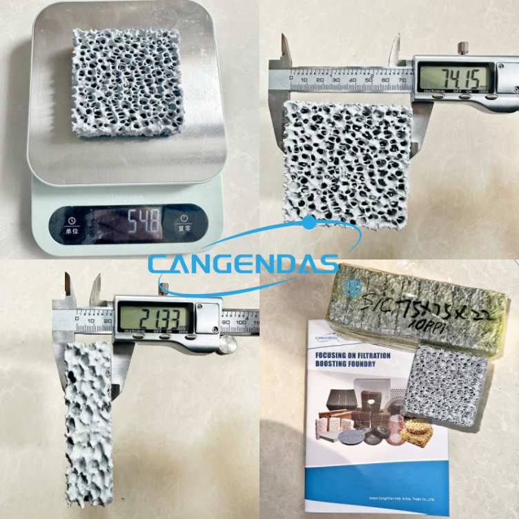 75X75X22mm 10ppi SIC ceramic foam filters for Brazil Client 75X75X22mm 10ppi SIC ceramic foam filters for Brazil Client