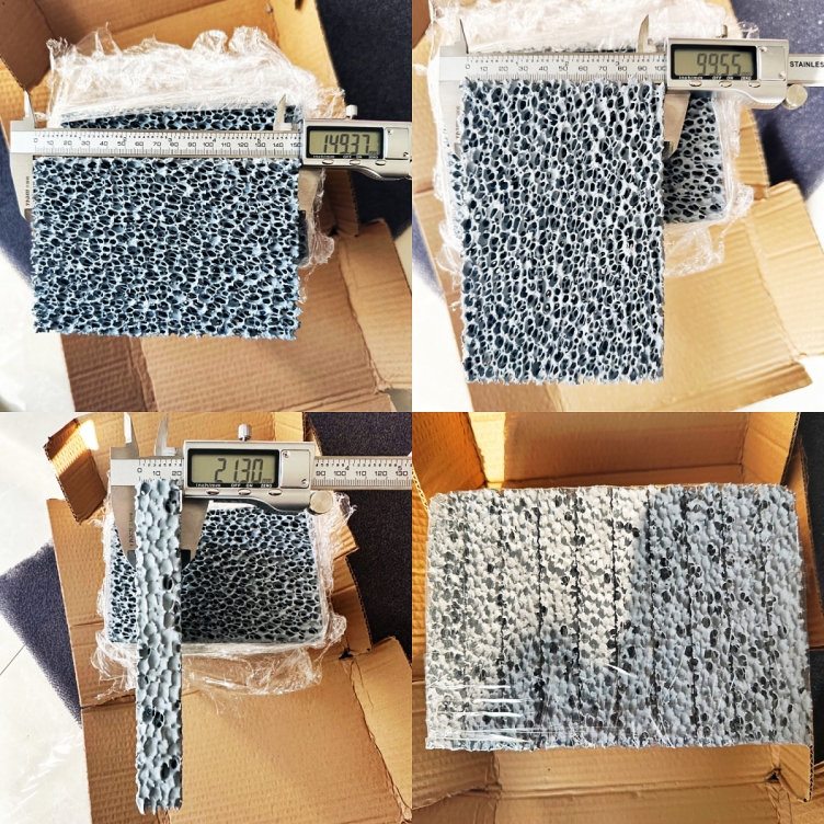 8ppi 100X150X22mm SIC ceramic foam filters for Slovenia Client