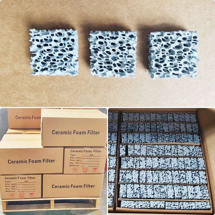 8ppi 100X150X22mm SIC ceramic foam filters for Slovenia Client