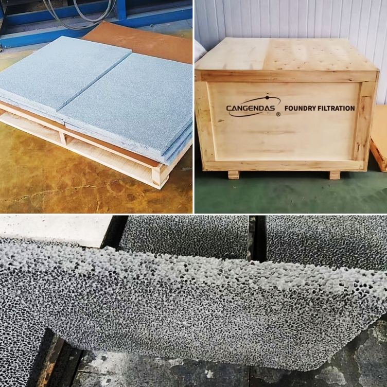 Large size of SIC ceramic foam filters exported to abroad client