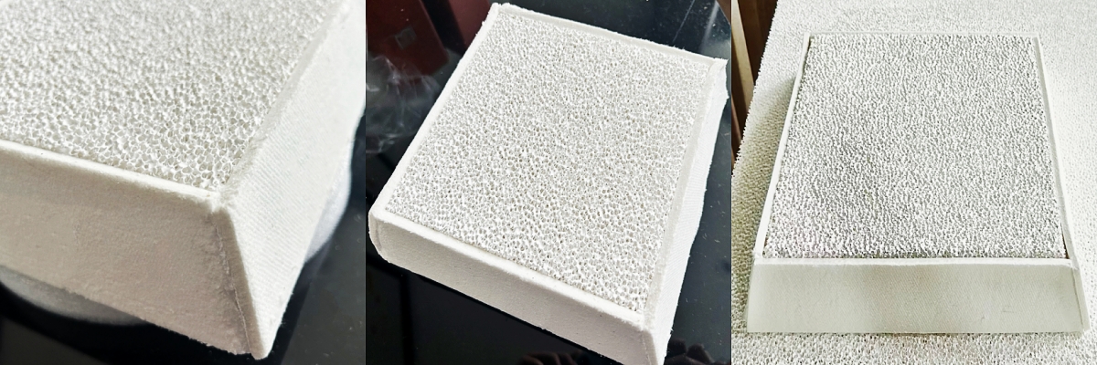 17x17x2 23x23x2 Alumina Ceramic Foam Filters export to Brazil Client 17x17x2 23x23x2 Alumina Ceramic Foam Filters export to Brazil Client