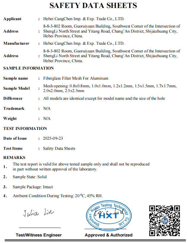 Fiberglass Filter Mesh Are Exported To Our Abroad Client