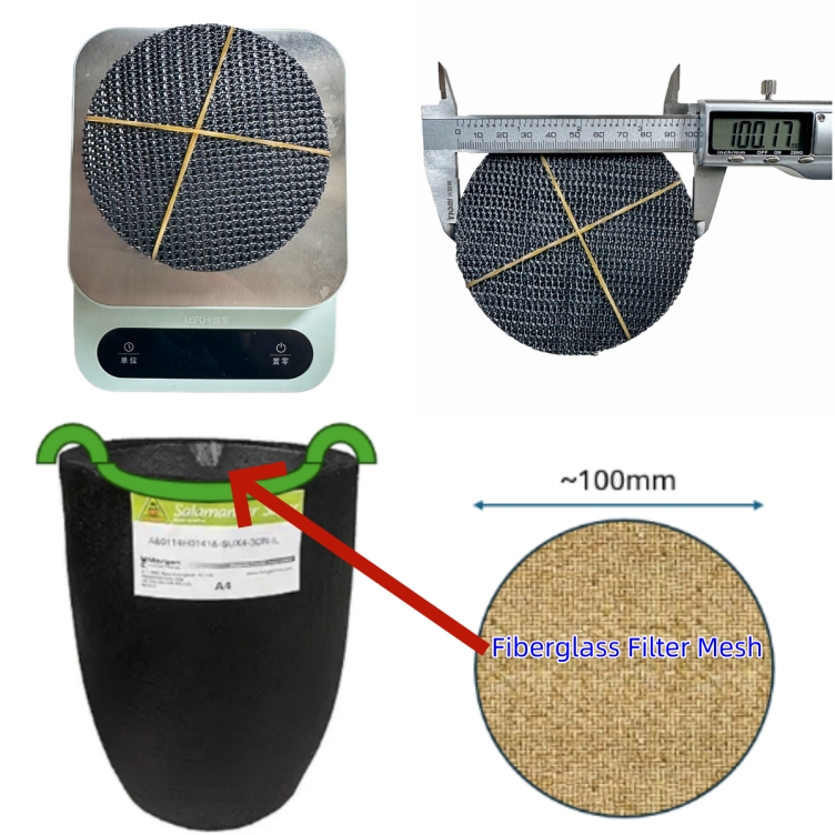 Round Fiberglass Filter Mesh For Recycled Aluminium Melt Round Fiberglass Filter Mesh For Recycled Aluminium Melt