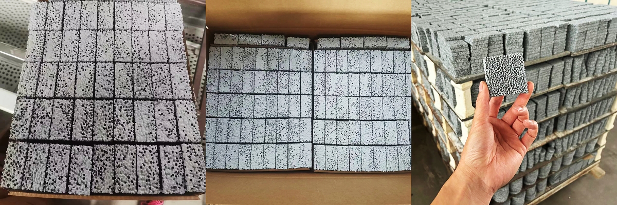 One container of SIC ceramic foam filters exported to our abroad client One container of SIC ceramic foam filters exported to our abroad client