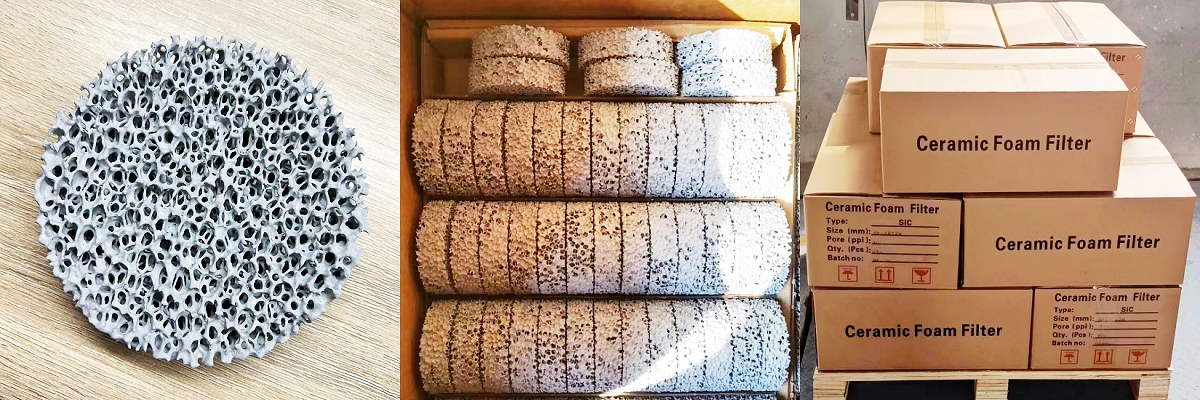 One pallet of SIC ceramic foam filters delivered to Indonesia client