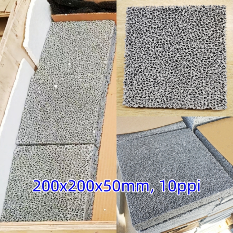 Silicon Carbide ceramic foam filter exported to USA client Silicon Carbide ceramic foam filter exported to USA client