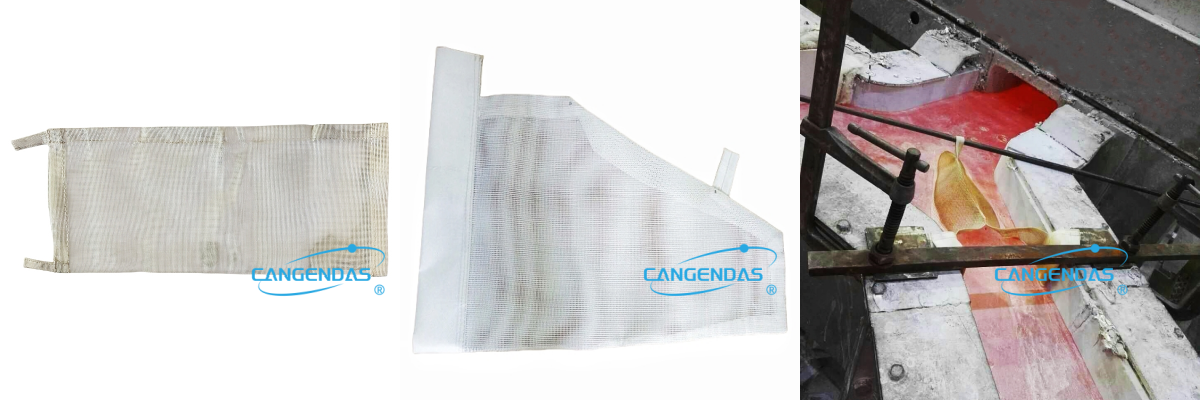 Fiberglass Filter Bag/Basket/Sock For Filtering Molten Continuous Aluminum