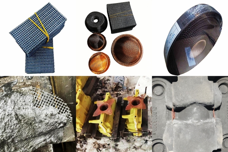 Three kinds of fiberglass filter meshes for metal casting filtration use