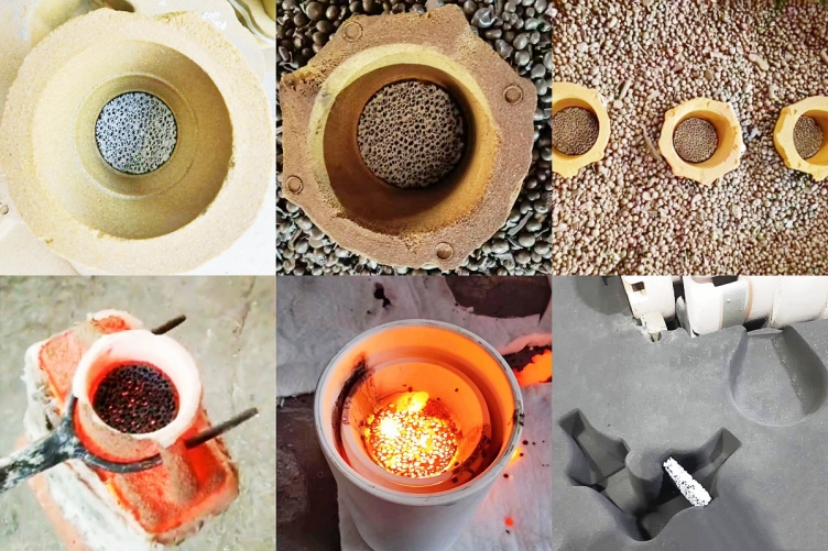 Big SiC ceramic foam filters with customized packages are exported abroad