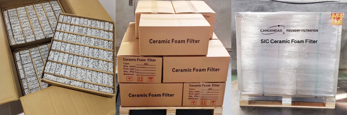 SiC Ceramic Foam Filter For gray and ductile cast iron for India Client