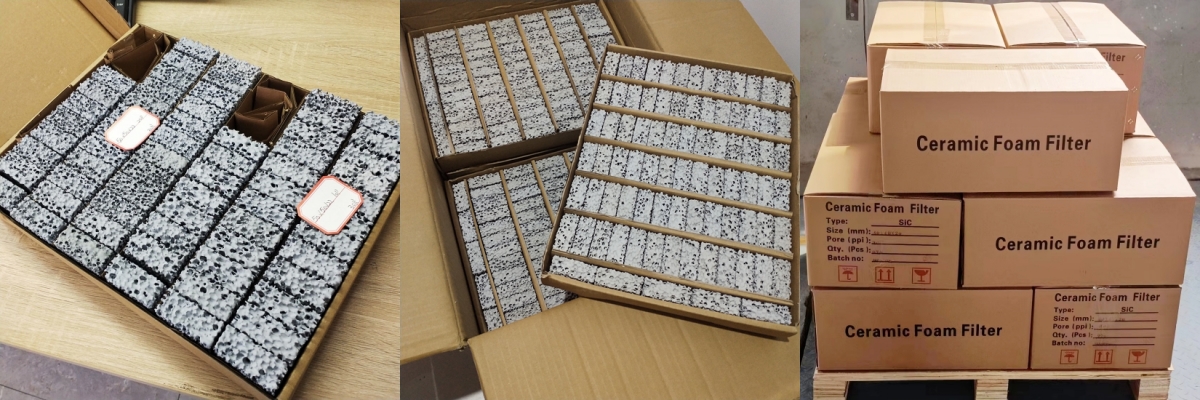 SiC Ceramic foam filters for Copper and Iron filtration use