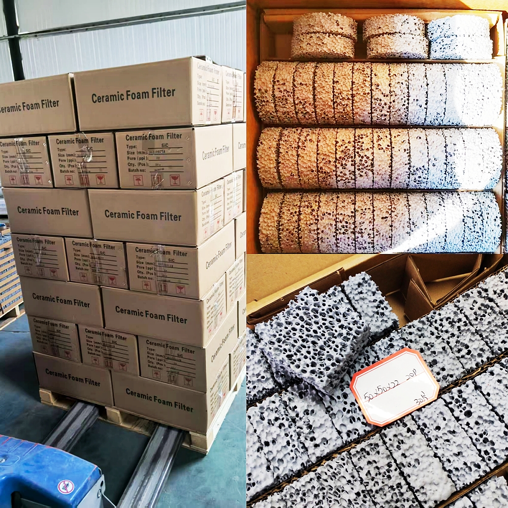 SiC Ceramic foam filters for Copper and Iron filtration use