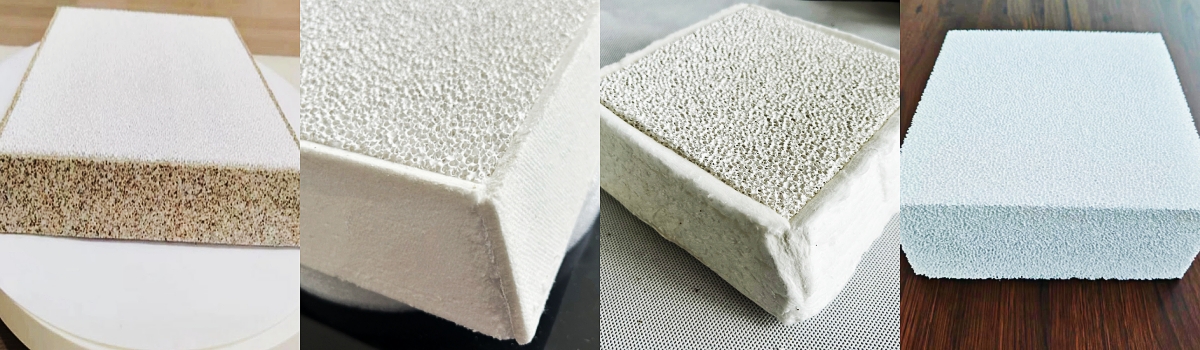 Cotton gasket alumina ceramic foam filter plate for aluminum filtration Cotton gasket alumina ceramic foam filter plate for aluminum filtration