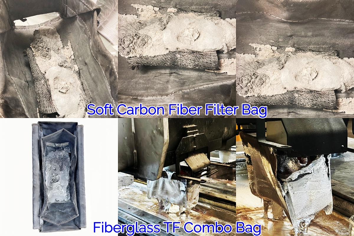 Carbon Fiber Filter Bag for High End Molten Aluminum Filtration