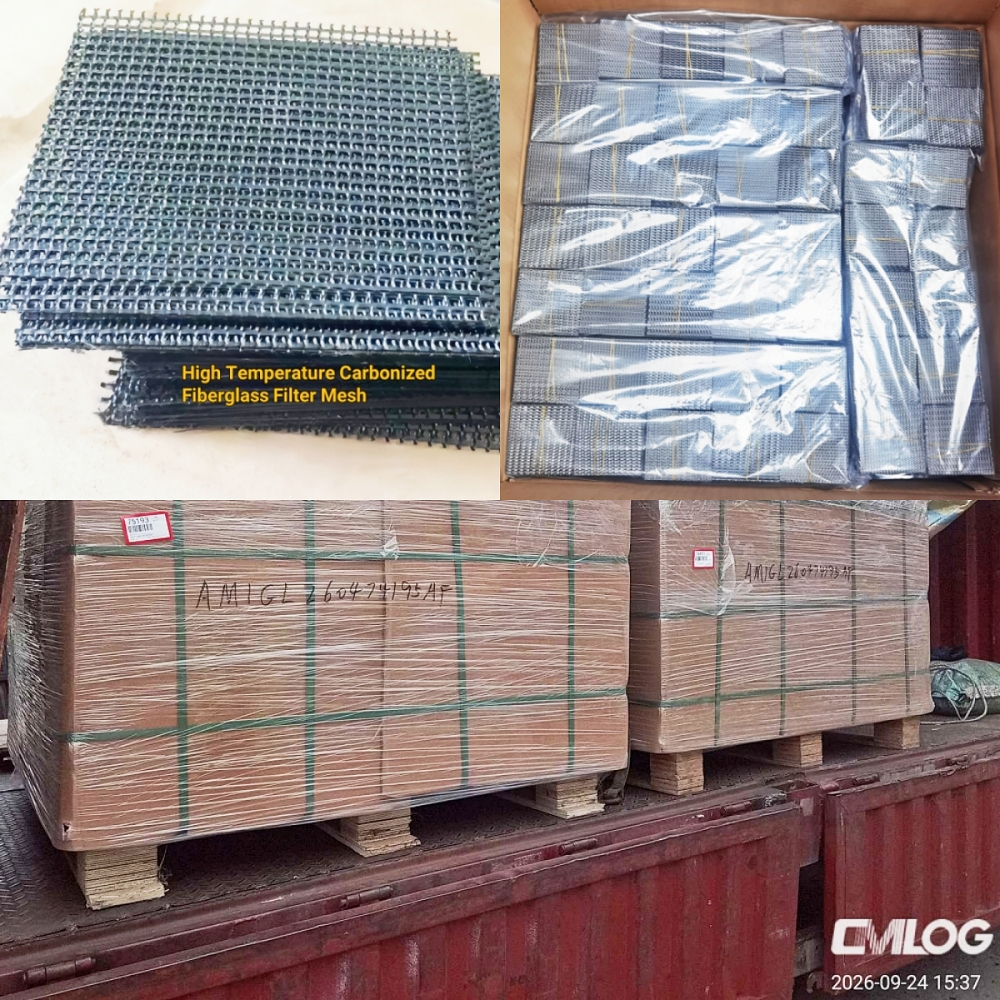 Carbonized Fiberglass Filter Mesh For Molten Aluminum Filtration Smokeless Low Gas