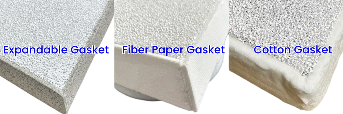 Three Gaskets Options Alumina CFF Aluminum Foundry