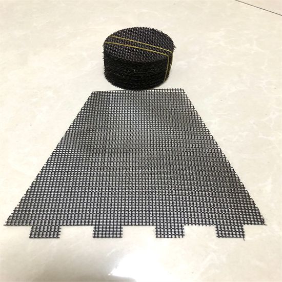 High Temp Carbonized Fiberglass Mesh Filter