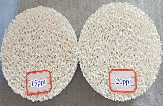 Export alumina ceramic foam filter to Italy with RoHS and Reach Certificate 