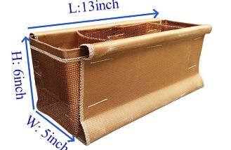 6x5x13 inch Fiberglass thermally fused shunt combo bag for aluminum casting filtration