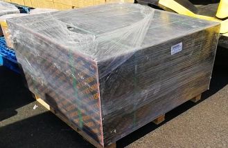 Export Fiberglass cap filters to our foreign client