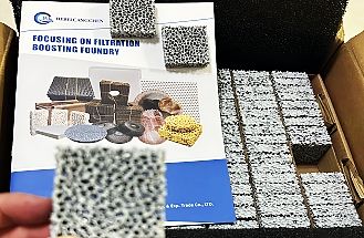 50x50x15mm 10/20/30ppi Silicon carbide ceramic foam filter for India Market