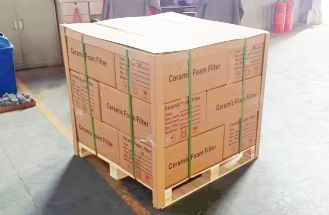 40X40X20mm 10ppi SIC ceramic foam filters are delivered to India