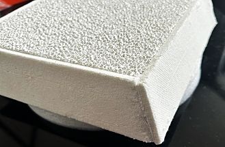 7x7x2 12x12x2 inch Alumina ceramic foam filter plate with fiber paper