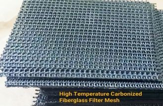 High Temperature Carbonized Fiberglass Filter Mesh For Molten Aluminum Filtration