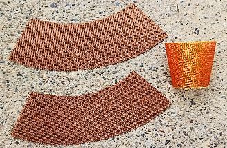 Fiberglass filter mesh for casting aluminium pistons filtration