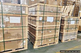 Three Pallets of alumina ceramic foam filter are exported abroad