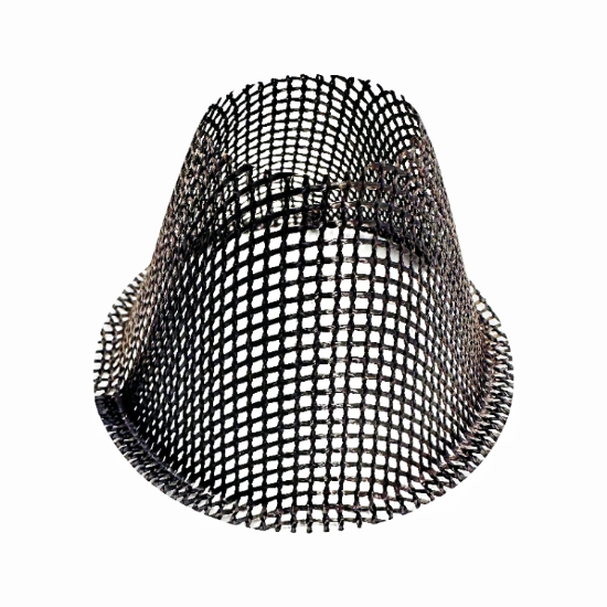 Fiberglass Cap/Hat Type Filtration Mesh For Aluminum Pistons