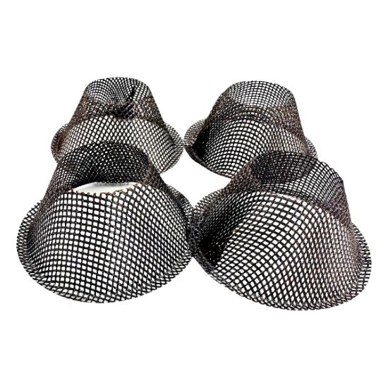 Fiberglass Cap/Hat Type Filtration Mesh For Aluminum Pistons