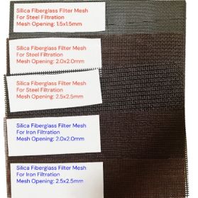 High Silica Fiberglass Filter Mesh For Steel Iron And Copper