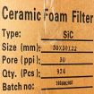 SiC Ceramic foam filters for Copper and Iron filtration use